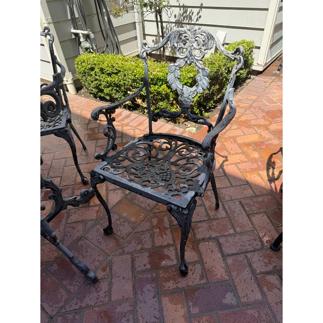 Mid 20th Century Molla Table Base and 4 Arm Chairs For Sale - Image 11 of 18