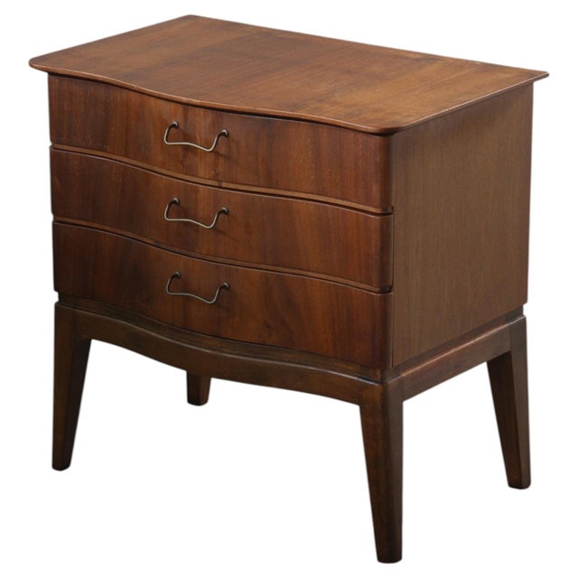 Vintage Walnut Bedside Table in the style of Ole Wanscher, Denmark, 1950s For Sale - Image 18 of 18