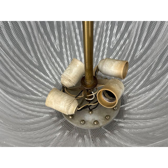 1960s Mid-Century Modern Carl Fagerlund, Tulip Chandelier, Molded Glass, Brass For Sale - Image 14 of 14