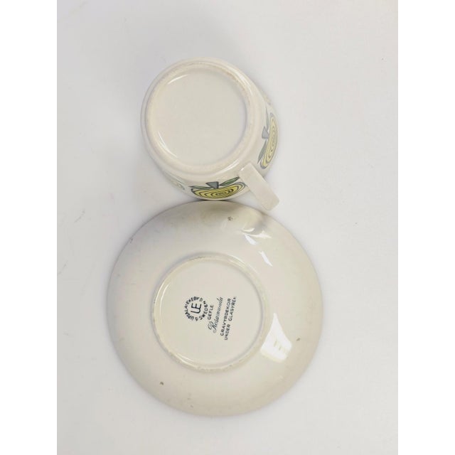 1950s Rosamunda Tea Cup and Saucer by Arthur Percy for Upsala-Ekeby Gefle, Sweden, 1950s, Set of 2 For Sale - Image 5 of 8