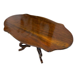 Late Biedermeier Coffee or Side Table in Walnut For Sale