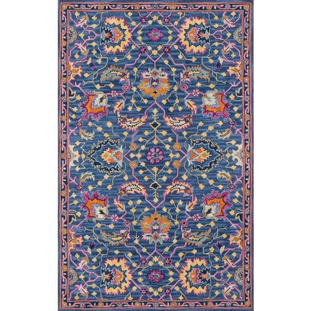 Blue Ibiza Blue Hand Tufted Area Rug 6' X 9' For Sale - Image 8 of 8
