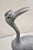 Vintage Hollywood Regency Pewter Metal 27" Crane Bird Garden Statue Hong Kong For Sale In Philadelphia - Image 6 of 12