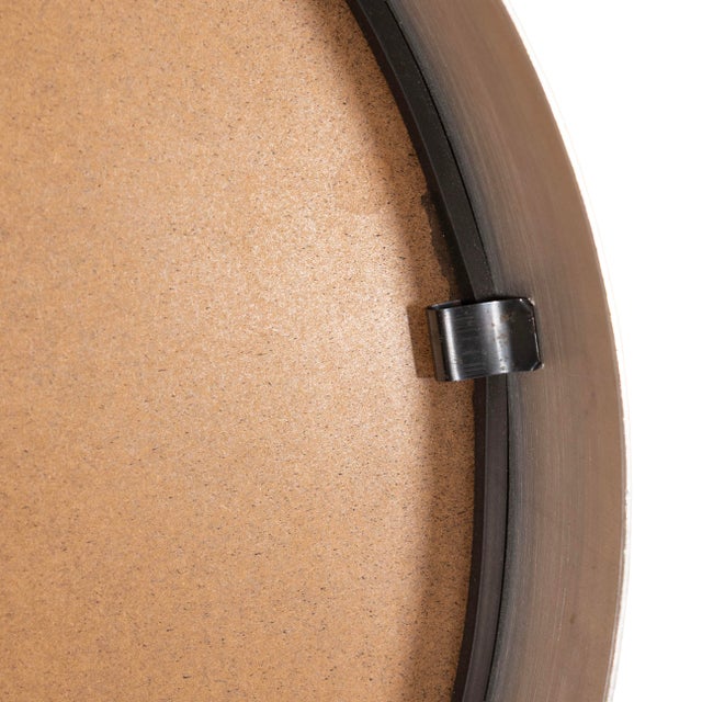 1970s Vintage 1970s Howard Miller Modern Minimalist Black and Silver Wall Clock For Sale - Image 5 of 7