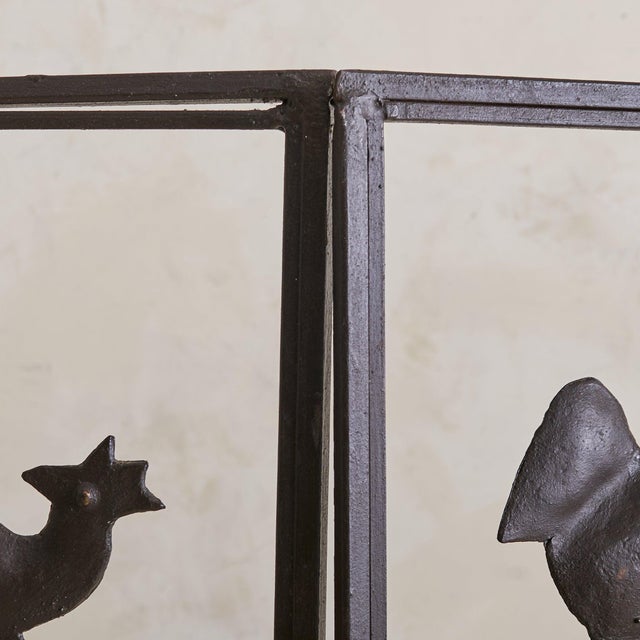 French Wrought Iron Room Divider by Jean Touret for Atelier de Marolles, 1950s For Sale - Image 9 of 11