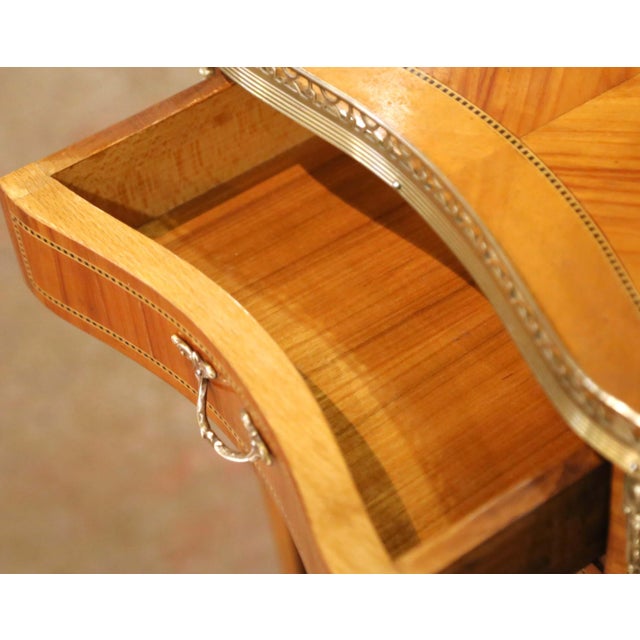 Brown Pair of Early 20th Century French Louis XV Style Cherry Side Tables For Sale - Image 8 of 16