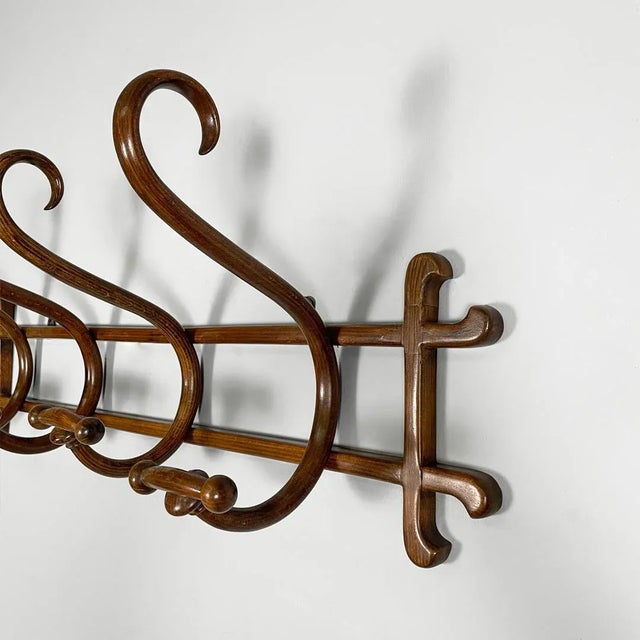 Thonet Antique Austrian Wooden Coat Hanger from Thonet, 1800s For Sale - Image 4 of 15