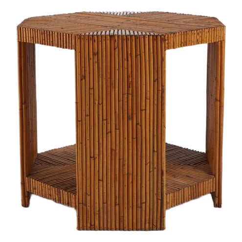 Vintage Rattan Table by Vivai del Sud, 1970s For Sale