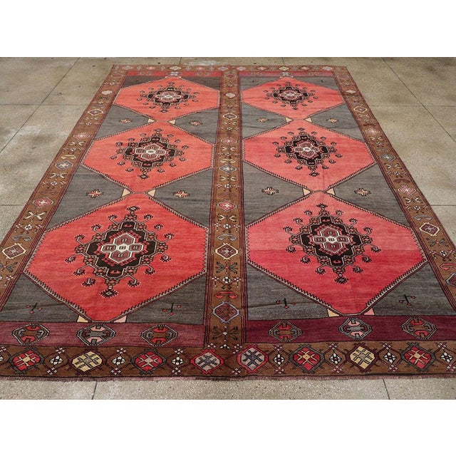 Galerie Shabab Collection Mid-20th Century Turkish Anatolian Room Size Carpet For Sale - Image 4 of 10