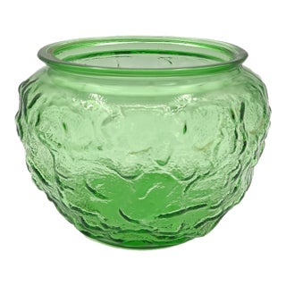 Vintage e.o. Brody Crinkle Glass Flower Vase For Sale