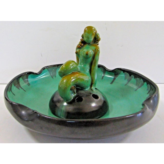 Antique Einar Luterkort Ekeby Sweden Art Deco Flower Frog Figurine For Sale - Image 4 of 16