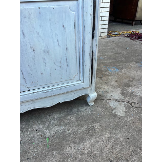 Wood French 19th Century Louis XV Painted Walnut Two Door Buffet For Sale - Image 7 of 12