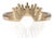 Crown Stackable Band in Solid 18k Yellow Gold – Regal Stacking Ring, Size 6.75 For Sale
