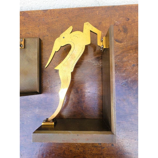 Antelope Bookends in Bronze, Set of 2 For Sale - Image 5 of 13
