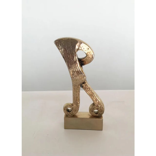 Metal Italian Bronze Abstract Sculpture by Rodica Tanasescu, 1980 For Sale - Image 7 of 13