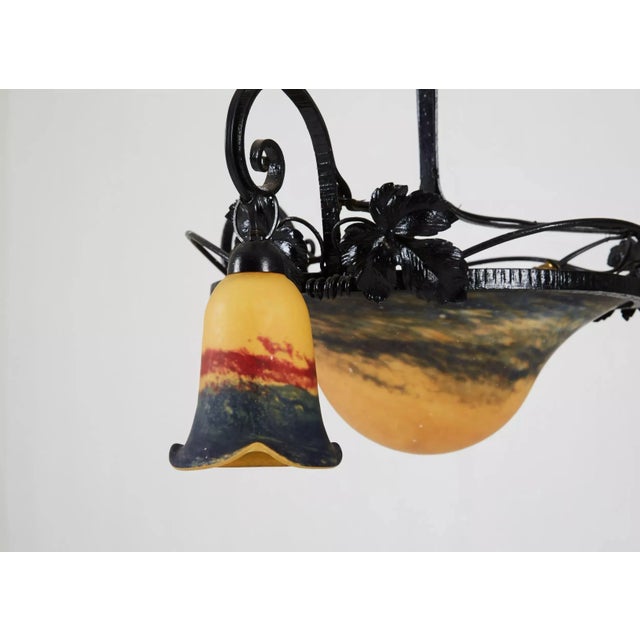 Chandelier in the Art Nouveau Style Up to 250V (Europe/UK Standard).The wiring of this item may be original and might need...