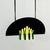Green and White Murano Pendant Light from Mazzega, 1970s, in Good conditions. Designed 1970 to 1979 This piece has an...