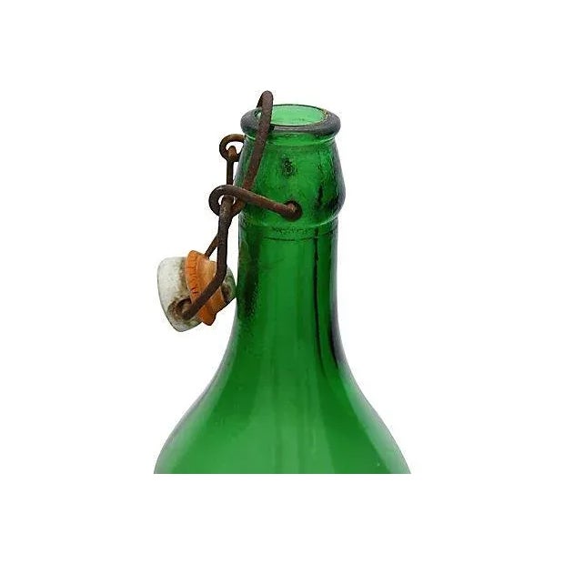 French 1930s Large French Crême De Menthe Bistro Bottle For Sale - Image 3 of 4