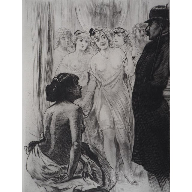 Alméry Lobel-Riche, Waiting for the Client, Original Etching For Sale - Image 3 of 9