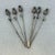 Mid-Century Modern Mid 20th Century Cartier Sterling Cocktail Picks, Pineapples - 6 pcs with box For Sale - Image 3 of 7