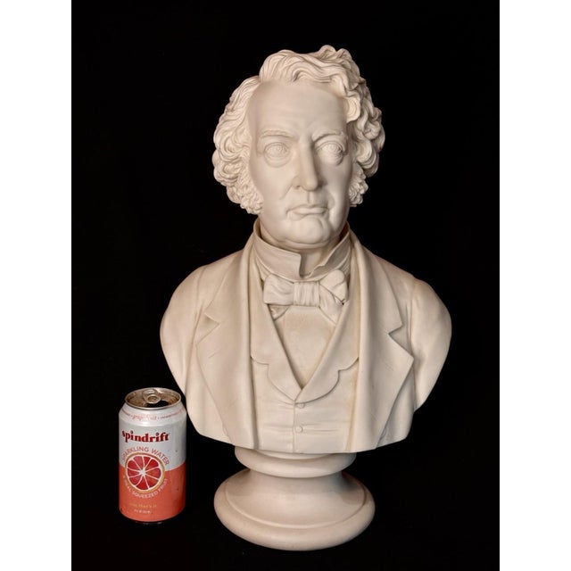 Here is a rare example of a large statuary Parian portrait bust of famed 19th century American politician and anti-slavery...