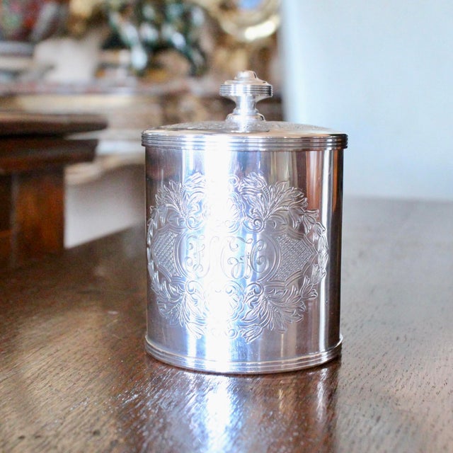 Silver Small English Silver Plate Tea Caddies, Henry Birks and Sons- A Pair For Sale - Image 8 of 12