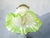Forest Green Art Nouveau Whiplash Curve Brass Tulip and Green Glass Table Lamp, 1950s For Sale - Image 8 of 14