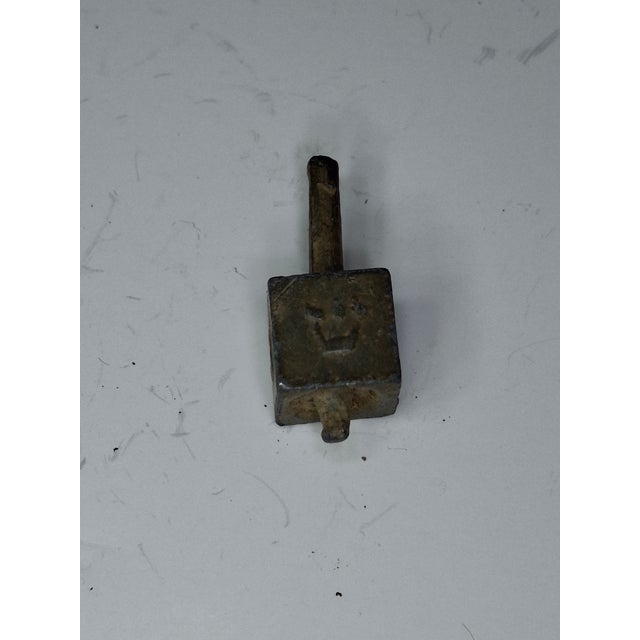 Antique Lead Dreidels Excavated From Uman, Ukraine - Late 19th/Early 20th Century Jewish Hanukkah Artifacts For Sale - Image 16 of 18