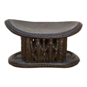 Rich Brown African Bamum Stool