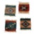 Vintage Southwestern Textile Coasters Set 4 For Sale
