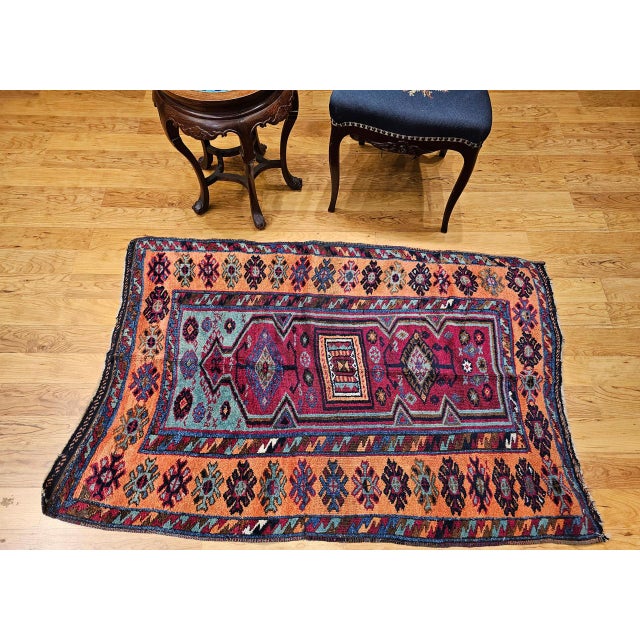 Late 19th Century Antique Handwoven Anatolian Village Rug, Wool, Prayer Design, 1880s, 4' x 6' For Sale - Image 5 of 14