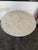 A handsome vintage American pedestal table by Haasbrock-Sonderguard of Los Angeles, featuring a substantial round white...