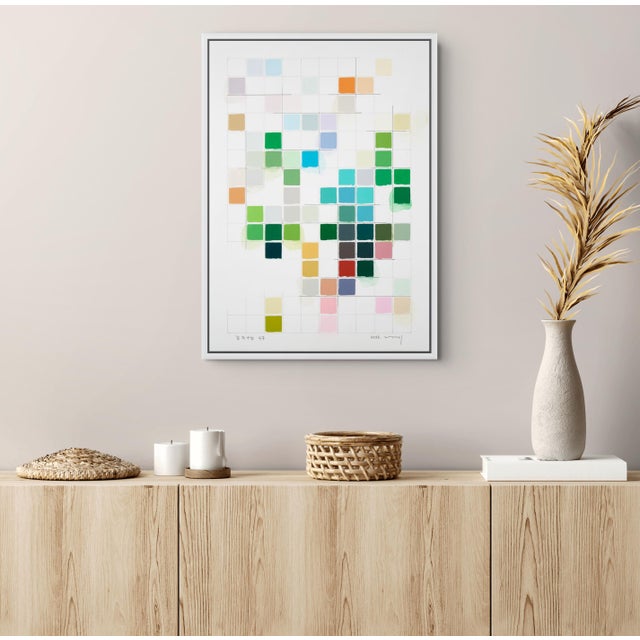Abstract Contemporary Abstract Pencil and Acrylic on Fabriano-Pittura Paper "Sinnliche Komposition 47" by Kyong Lee For Sale - Image 3 of 4