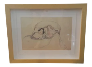 Late 20th Century Figurative Print Numbered 5/100 After Beatrice Wood, Framed