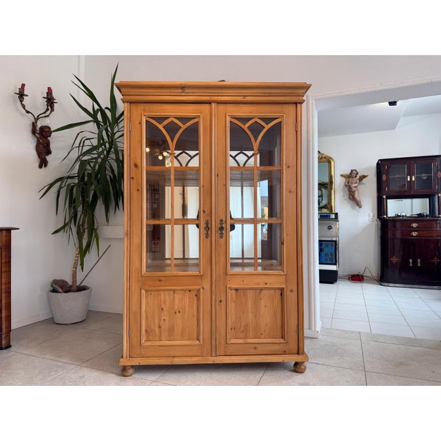 Farmhouse Rustic Display Cabinet For Sale - Image 11 of 11