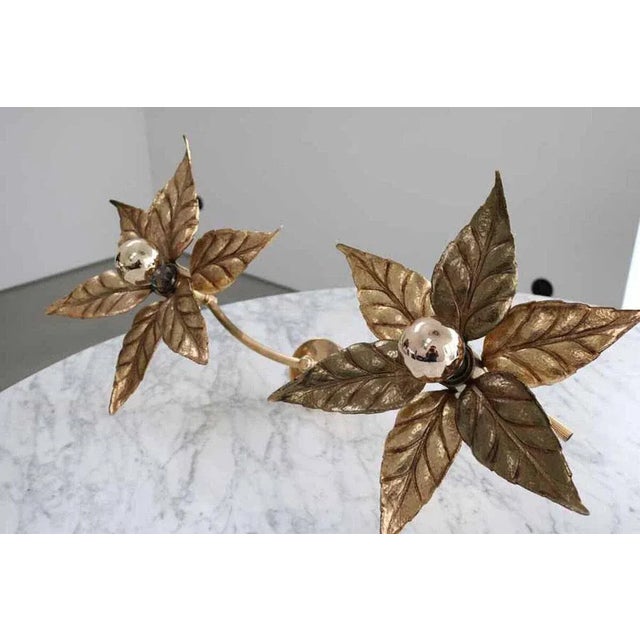 Hollywood Regency Wall Lamp in Brass by Willy Daro For Sale - Image 5 of 8