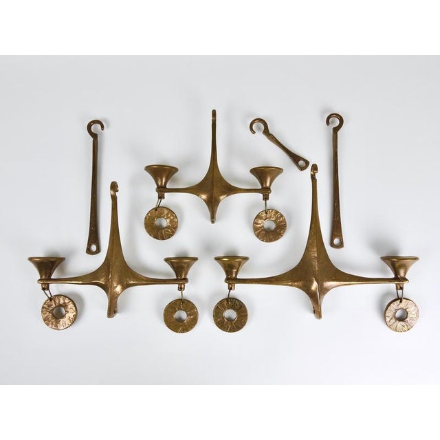 Large Brutalist Hanging Ceiling Candelabra by Michael Harjes, 1970s For Sale - Image 4 of 18