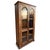 Beautiful salvaged wood display cabinet with arched design glass panel doors. Walnut brown finish enhances the natural...