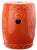 Global influences abound in the orange glazed ceramic Flower Drum indoor-outdoor garden stool. Classic Chinese vessel...