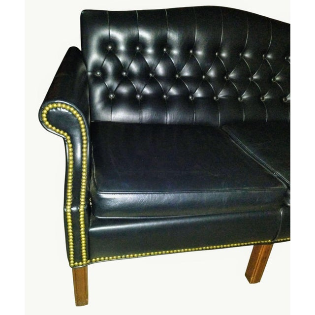 Onyx 1984 Chesterfield Settee by the Boling Furniture Company For Sale - Image 8 of 9