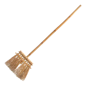 Vintage Bamboo / Rattan & Straw Decorative Broom