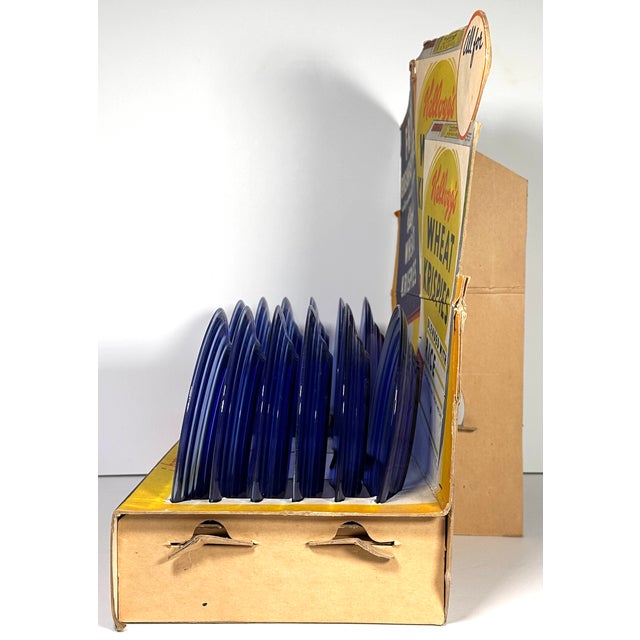 Very Rare & Original Kellogg's 'Wheat Krispies' Advertising Counter Display with Depression Glass Plates for your...