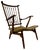 Dutch Stick Back and Rush Seat attributed to De Ster Gelderland, 1950s For Sale