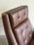 Dark Brown Tufted Leather Swivel Lounge Chair Danish Mid-Century Modern 1970s For Sale In Los Angeles - Image 6 of 9