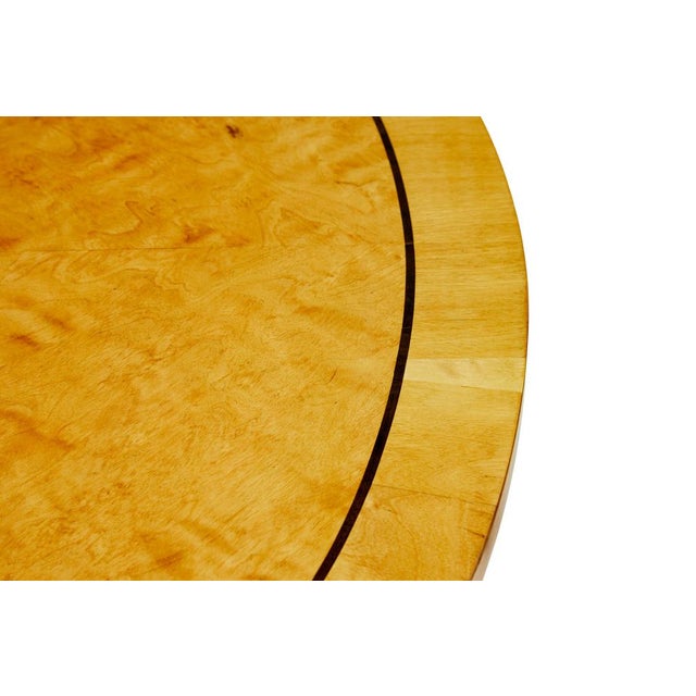 Goldenrod Antique Swedish Birch Oval Center Table, 1895 For Sale - Image 8 of 9