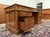Large English Desk with Brown Leather For Sale - Image 14 of 18