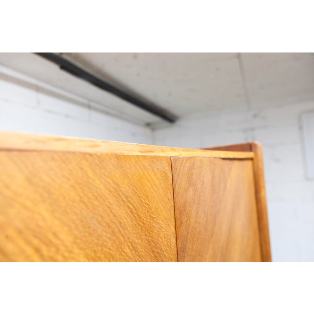 Mid-Century Modern Oak Veneer Wardrobe with Doors and Drawers, 1950s For Sale - Image 12 of 18