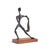 Simon Gordon Mid Century Brutalist Iron Sculpture Man with Fish This sculpture measures: 8.25 wide x 6.25 deep x 13.25...