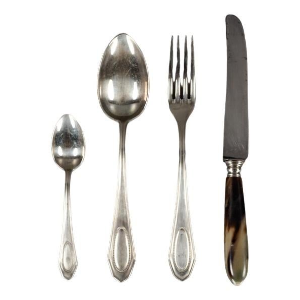 Alpacca Cutlery Model Veritable, 1920s, Set of 48 For Sale - Image 11 of 11