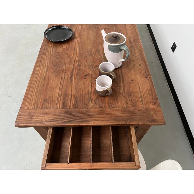 Pine Farm Table, 1970s For Sale - Image 9 of 18